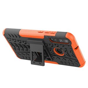 Huawei Y7P Case, Midcas Heavy Duty Dual Layer Hybrid Rugged Reinforced Corners Impact Protection Case Cover with Stand Function for Huawei Y7P / P40 Lite E Orange