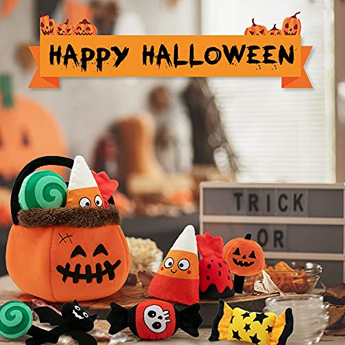 teytoy My First Halloween Pumpkin Set 8Pcs Halloween Plush Toys for Babies and Toddler,Stuffed Pumpkin Plush Halloween Baby Gifts,Halloween Party Decoration