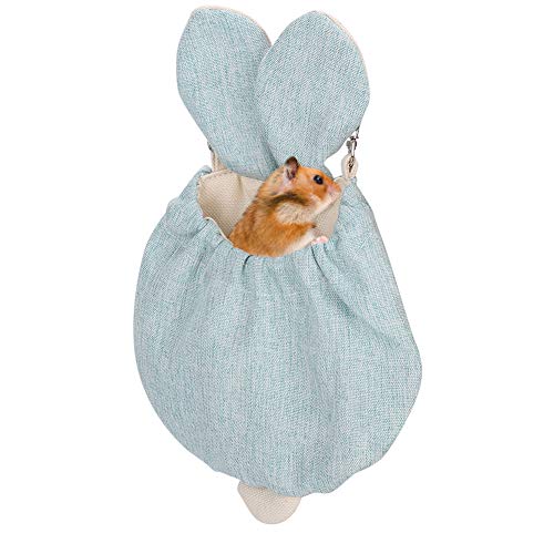 TOPINCN Small Animal Sleeping Bag Pouch Winter Soft Warm Pet Bed House Hamster Hanging Bed Nest for Ferret Hedgehog Sugar Glider Chinchillas (L)