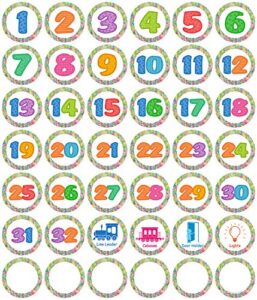 wisdompro 1-32 colorful number stickers, line up spots/dots for classroom, office (diameter: 4 inch)