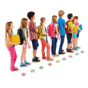 Wisdompro 1-32 Colorful Number Stickers, Line Up Spots/Dots for Classroom, Office (Diameter: 4 inch)