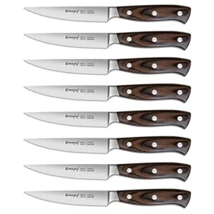 emojoy steak knife set, steak knives, steak knife set, steak knives set of 8, serrated steak knife with gift box