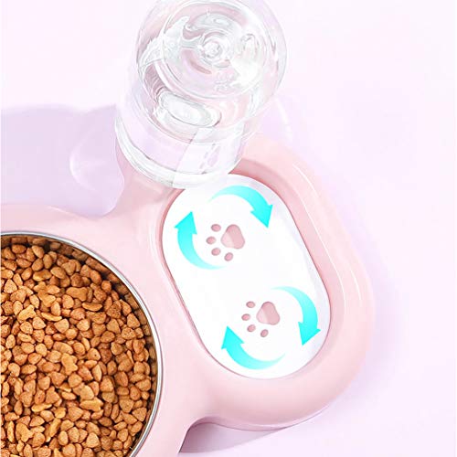 balacoo Water Food Bowls Cat Dog Water Food Dispenser Set Automatic Pet Water Feeder Food Bowl Container