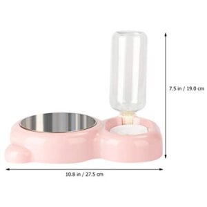 balacoo Water Food Bowls Cat Dog Water Food Dispenser Set Automatic Pet Water Feeder Food Bowl Container