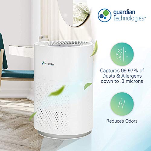 Germ Guardian True HEPA Filter Air Purifier with FLT4200 Genuine True HEPA Air Purifier Replacement Filter L for GermGuardian AC4200W