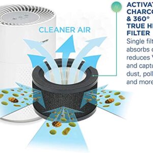 Germ Guardian True HEPA Filter Air Purifier with FLT4200 Genuine True HEPA Air Purifier Replacement Filter L for GermGuardian AC4200W
