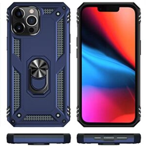 ADDIT Phone Case for iPhone 12/iPhone 12 Pro, [ Military Grade ] 15ft. Drop Tested Protective Case with Magnetic Car Mount Ring Holder Stand Cover for iPhone 12/iPhone 12 Pro 6.1" - Blue