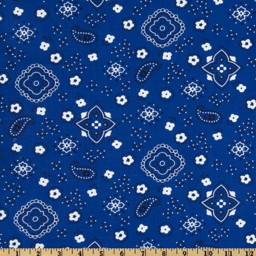 Bandanna Print Royal (15 Yard Bolt)