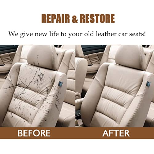 SEISSO Leather Repair Kits for Couches, Restoring Touch up Leather and Vinyl Furniture Car Seat Jacket, Leather Repair Color Gel Covers Scratches, Scrapes, Scuffs, Scuffed & Faded Leather, 12 Color