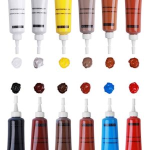 SEISSO Leather Repair Kits for Couches, Restoring Touch up Leather and Vinyl Furniture Car Seat Jacket, Leather Repair Color Gel Covers Scratches, Scrapes, Scuffs, Scuffed & Faded Leather, 12 Color