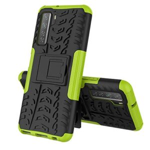 huawei p40 lite 5g 6.5" case, midcas heavy duty dual layer hybrid rugged reinforced corners impact protection case cover with stand function for huawei p40 lite 5g 6.5" green