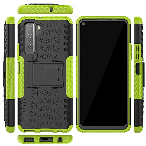 Huawei P40 Lite 5G 6.5" Case, Midcas Heavy Duty Dual Layer Hybrid Rugged Reinforced Corners Impact Protection Case Cover with Stand Function for Huawei P40 Lite 5G 6.5" Green