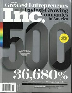 inc 500 magazine, fastest growing companies in america september, 2019