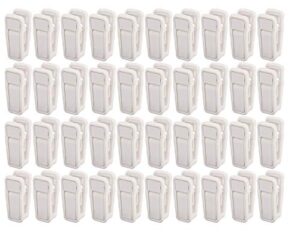 kiseer plastic baby hanger clips, 40 pcs slim-line finger clips set clothes hanger velvet hanger (white)