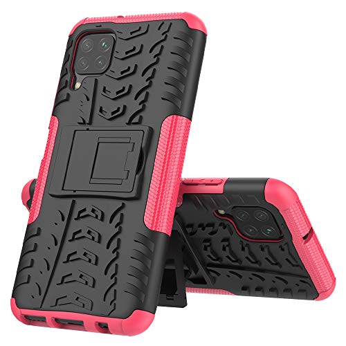 Huawei P40 Lite Case, Midcas Heavy Duty Dual Layer Hybrid Rugged Reinforced Corners Impact Protection Case Cover with Stand Function for Huawei P40 Lite Hotpink