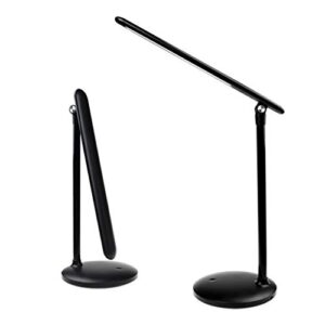 eye-caring led folding desk lamp eye protection portable charging touch dimming with memory function rotating reading and writing table lamp office lamp (color : black)