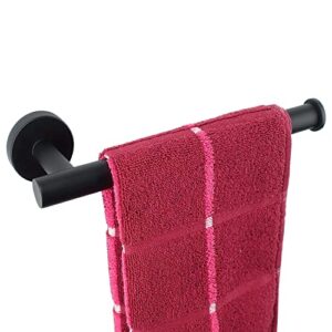 tocten hand towel holder/towel ring - thicken sus304 stainless steel bathroom hand towel bar, 9inch heavy duty wall mounted towel rack hanger (matte black)