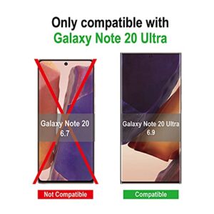 AACL [2 Pack Screen Protector for Samsung Galaxy Note 20 Ultra 5G,6.9 Inch,Curved Tempered Glass,Compatible with Ultrasonic Fingerprint Scanner