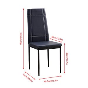 PBPKING PU Dining Chairs Set of 2 Black Chairs for Kitchen Room Black Leather Dining Chairs