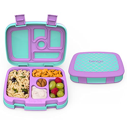 Bentgo Prints Insulated Lunch Bag Set With Kids Bento-Style Lunch Box (Mermaid Scales)