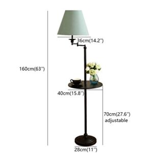 AVEO Floor lamp E27 Floor Lamp Modern Minimalist with Coffee Table Tray Can Be Placed Thing Decorative Floor Light Bedroom Living Room Floor Light (Color : Green)