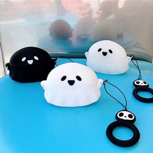 Airpods Pro Case, 3D Cute Cartoon Ghost Compatible with Apple Airpods 3&Pro, Airpods Pro Accessories Shockproof Protective Silicone Cover and Skin for Apple Airpods Pro Charging Case (Luminous Ghost)