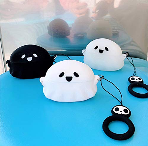 Airpods Pro Case, 3D Cute Cartoon Ghost Compatible with Apple Airpods 3&Pro, Airpods Pro Accessories Shockproof Protective Silicone Cover and Skin for Apple Airpods Pro Charging Case (Luminous Ghost)