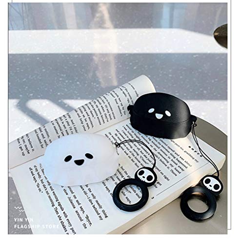 Airpods Pro Case, 3D Cute Cartoon Ghost Compatible with Apple Airpods 3&Pro, Airpods Pro Accessories Shockproof Protective Silicone Cover and Skin for Apple Airpods Pro Charging Case (Luminous Ghost)