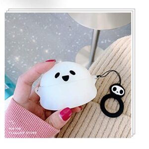 Airpods Pro Case, 3D Cute Cartoon Ghost Compatible with Apple Airpods 3&Pro, Airpods Pro Accessories Shockproof Protective Silicone Cover and Skin for Apple Airpods Pro Charging Case (Luminous Ghost)