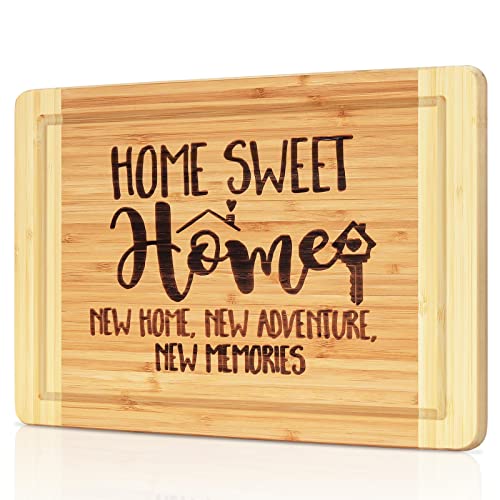 Housewarming Gifts,Engraved Cutting Board - New Home Owner Gifts,For Sisters,Friends,Daughter,Son,Boss gift-Sweet Home, New Home.