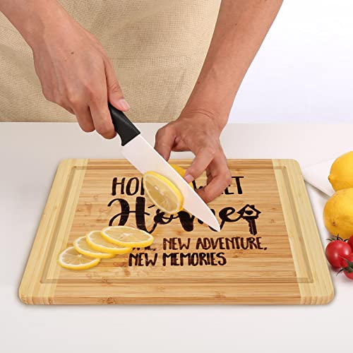 Housewarming Gifts,Engraved Cutting Board - New Home Owner Gifts,For Sisters,Friends,Daughter,Son,Boss gift-Sweet Home, New Home.