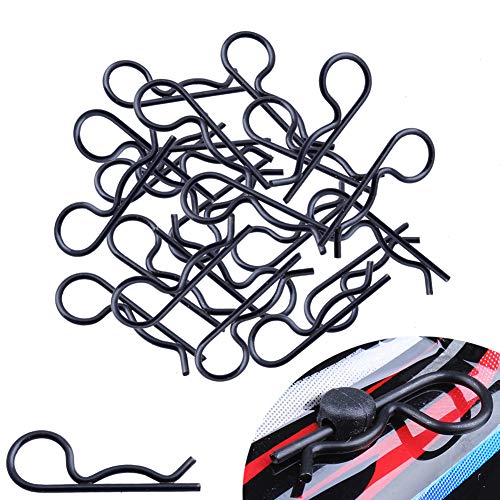 Hobbypark 200pcs RC Body Clips Pins & Foam Body Washers for All 1/10 1/12 Scale Traxxas Redcat HPI Himoto HSP Exceed RC Cars Parts Trucks Buggies Body Shell Replacement (Black Clips)