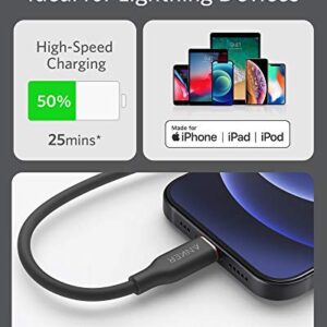 Anker USB-C to Lightning Cable, 641 Cable (Midnight Black, 6ft), MFi Certified, Powerline III Flow Silicone Fast Charging Cable for iPhone 13 13 Pro 12 11 X XS XR 8 Plus (Charger Not Included)