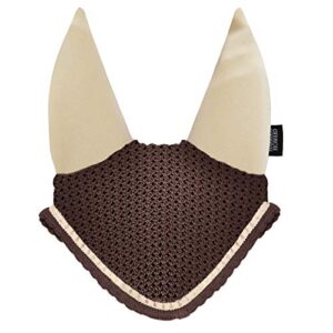harrison howard horse fly veil/ear hood/bonnet hand crochet breathable protective veil with distinctive designs for stylish riding/turnout cob/full