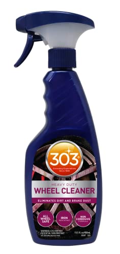 303 Heavy Duty Wheel Cleaner - Eliminates Dirt and Brake Dust - All Wheel Safe - Iron Indicating Formula - Non Corrosive Formula, 15.5 fl. oz. (30597CSR) Packaging May Vary