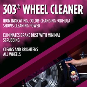 303 Heavy Duty Wheel Cleaner - Eliminates Dirt and Brake Dust - All Wheel Safe - Iron Indicating Formula - Non Corrosive Formula, 15.5 fl. oz. (30597CSR) Packaging May Vary