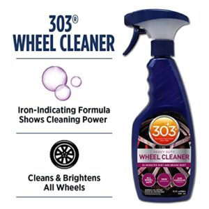 303 Heavy Duty Wheel Cleaner - Eliminates Dirt and Brake Dust - All Wheel Safe - Iron Indicating Formula - Non Corrosive Formula, 15.5 fl. oz. (30597CSR) Packaging May Vary