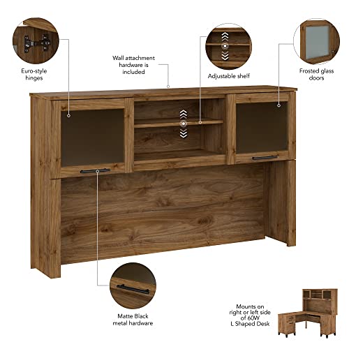 Bush Furniture Somerset 60W Desk Hutch in Fresh Walnut