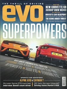evo magazine, the thrill of driving, superpowers february, 2020 issue # 270