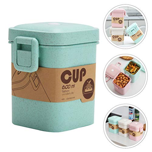 DOITOOL Insulated Food Jar Soup Lunch Container Bento Box Vacuum Thermal Microwavable Food Storage Container Flask 600ml