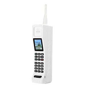 vintage cellphone, 1.77'' hd display screen new classic old mobile phone, dual cards dual standby elderly mobile phone with fm radio, 4500mah battery, gsm 850mhz/900mhz(white)