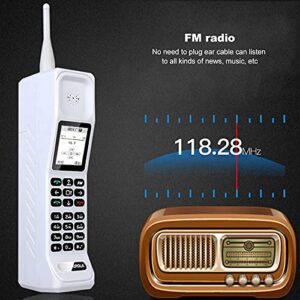 Vintage Cellphone, 1.77'' HD Display Screen New Classic Old Mobile Phone, Dual Cards Dual Standby Elderly Mobile Phone with FM Radio, 4500mAh Battery, GSM 850MHz/900MHz(White)