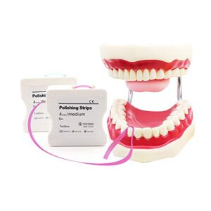 Dental Polishing Strip Floss Tape for Teeth Dental Finishing Whitening Strips Teeth Cleaning Tool Dental Filling Tape Tooth File Strip (Pink)