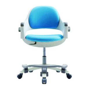 sidiz ringo junior adjustable desk chair artificial leather fixed type + foot rest (blue)