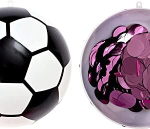 Gender Reveal Confetti Soccer Ball, Pink and Blue, for Baby Boy Girl Gender Reveal Party. Great Photos Opportunity