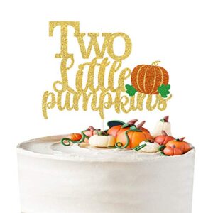 two little pumpkins cake topper,twins birthday cake decor,fall twins baby shower,baby boys / girls little pumpkin party decorations