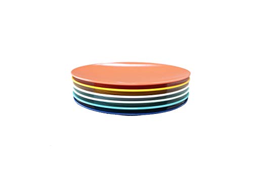 LOK-OSEMILE 6" Appetizer Plate Set of 6 - Melamine Dinnerware - Platter, Dish, Serving, Collection-Multicolor