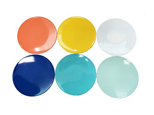 LOK-OSEMILE 6" Appetizer Plate Set of 6 - Melamine Dinnerware - Platter, Dish, Serving, Collection-Multicolor