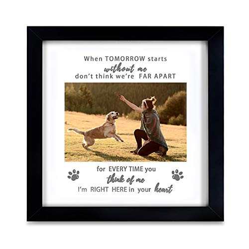 KCRasan Dog Memorial Picture Frame - Pet Memorial Picture Frame for Pet Loss of Gift - Dog Remembrance Frame Dog or Cat with Sympathy Pet Tribute Keepsake(9x9 memorial frame)