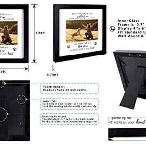 KCRasan Dog Memorial Picture Frame - Pet Memorial Picture Frame for Pet Loss of Gift - Dog Remembrance Frame Dog or Cat with Sympathy Pet Tribute Keepsake(9x9 memorial frame)